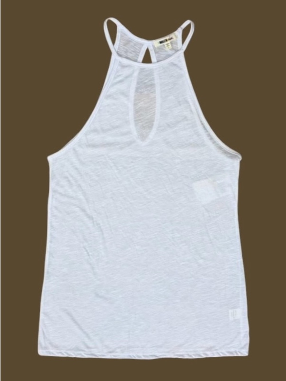 Miken Sz S Swimsuit Coverup Casual White Racerback Tank Dress Beach Summer Boho.